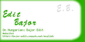 edit bajor business card